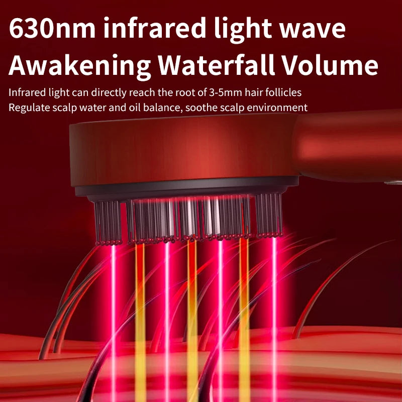 Scalp Massager Comb with Red Light Therapy