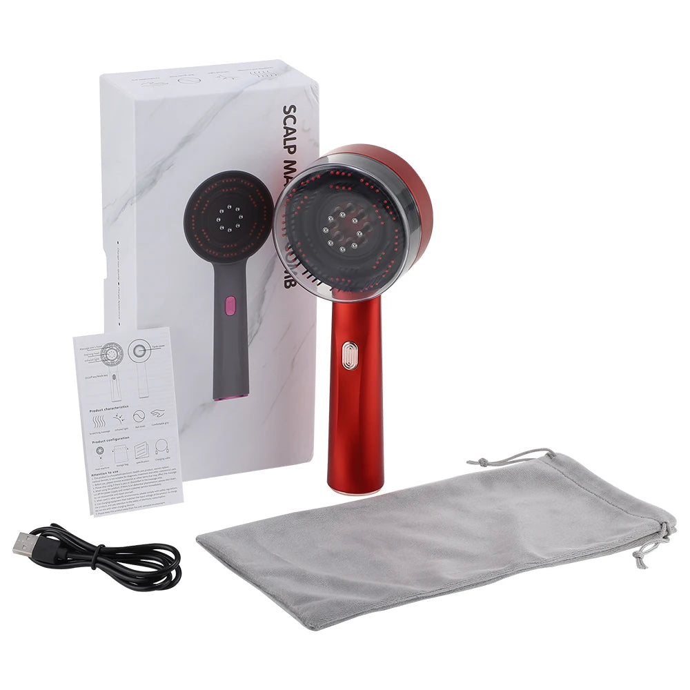 Scalp Massager Comb with Red Light Therapy