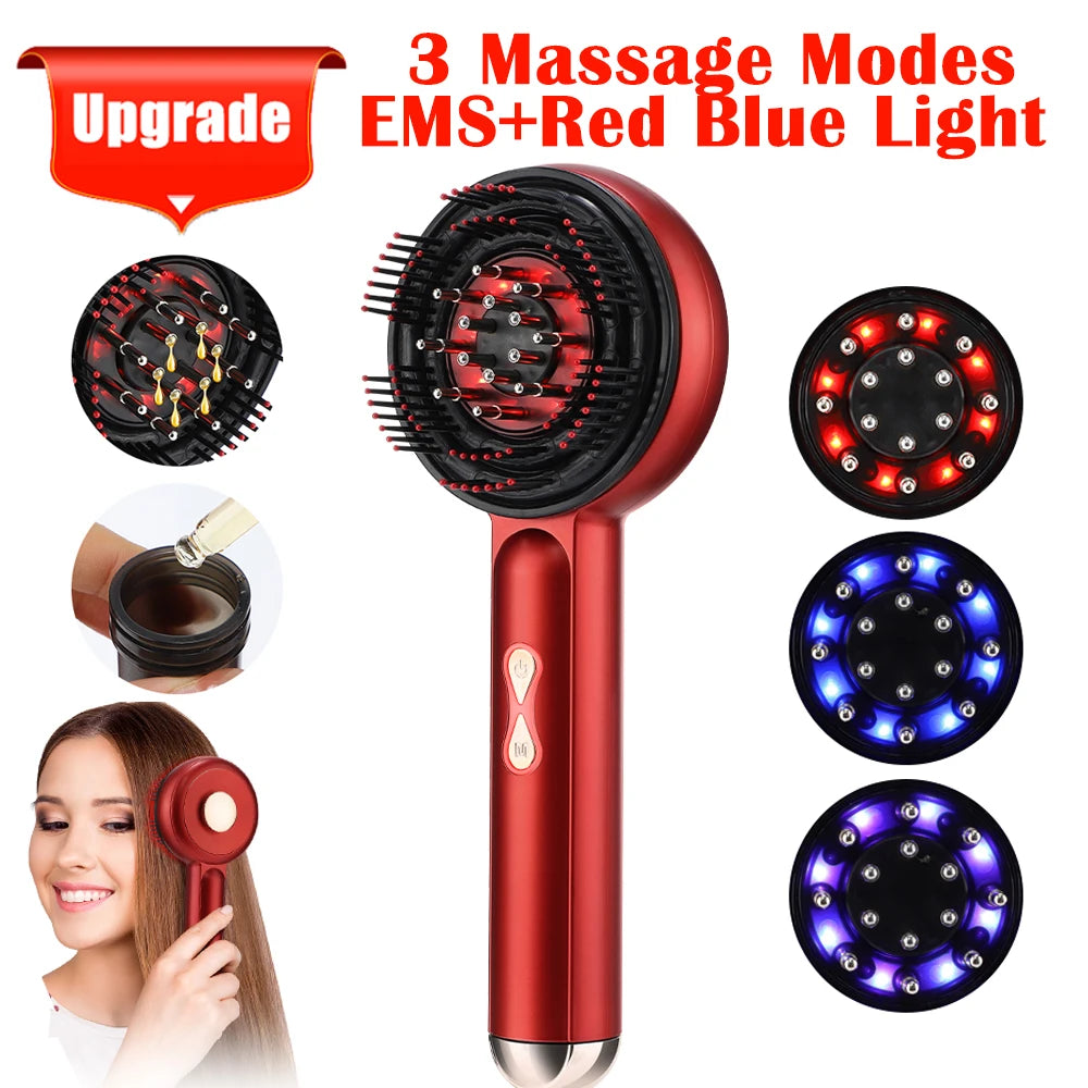 Scalp Massager Comb with Red Light Therapy