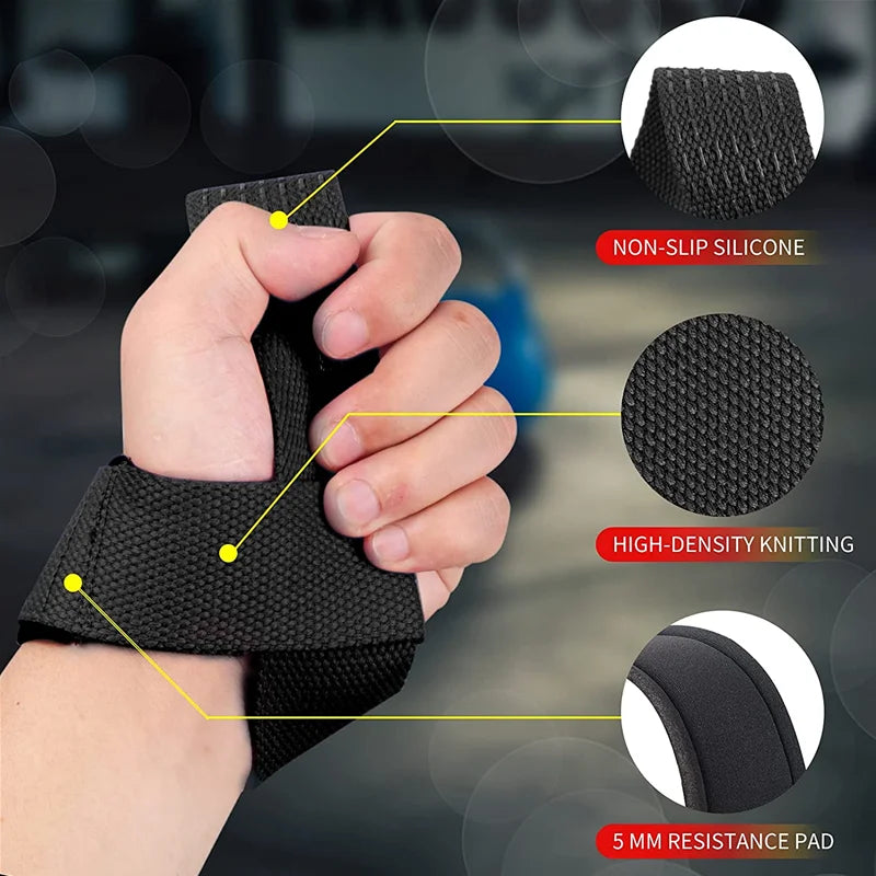 Anti-Slip Grip Lifting Straps